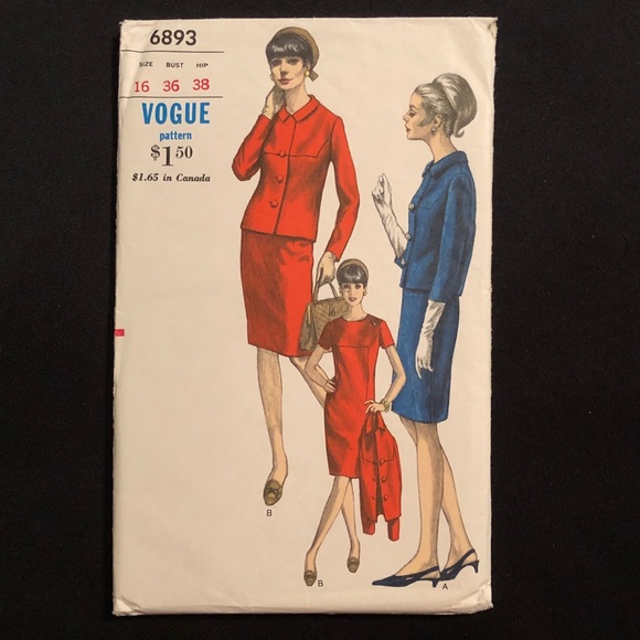 4 Vintage Vogue Patterns - Picture 4 of 9